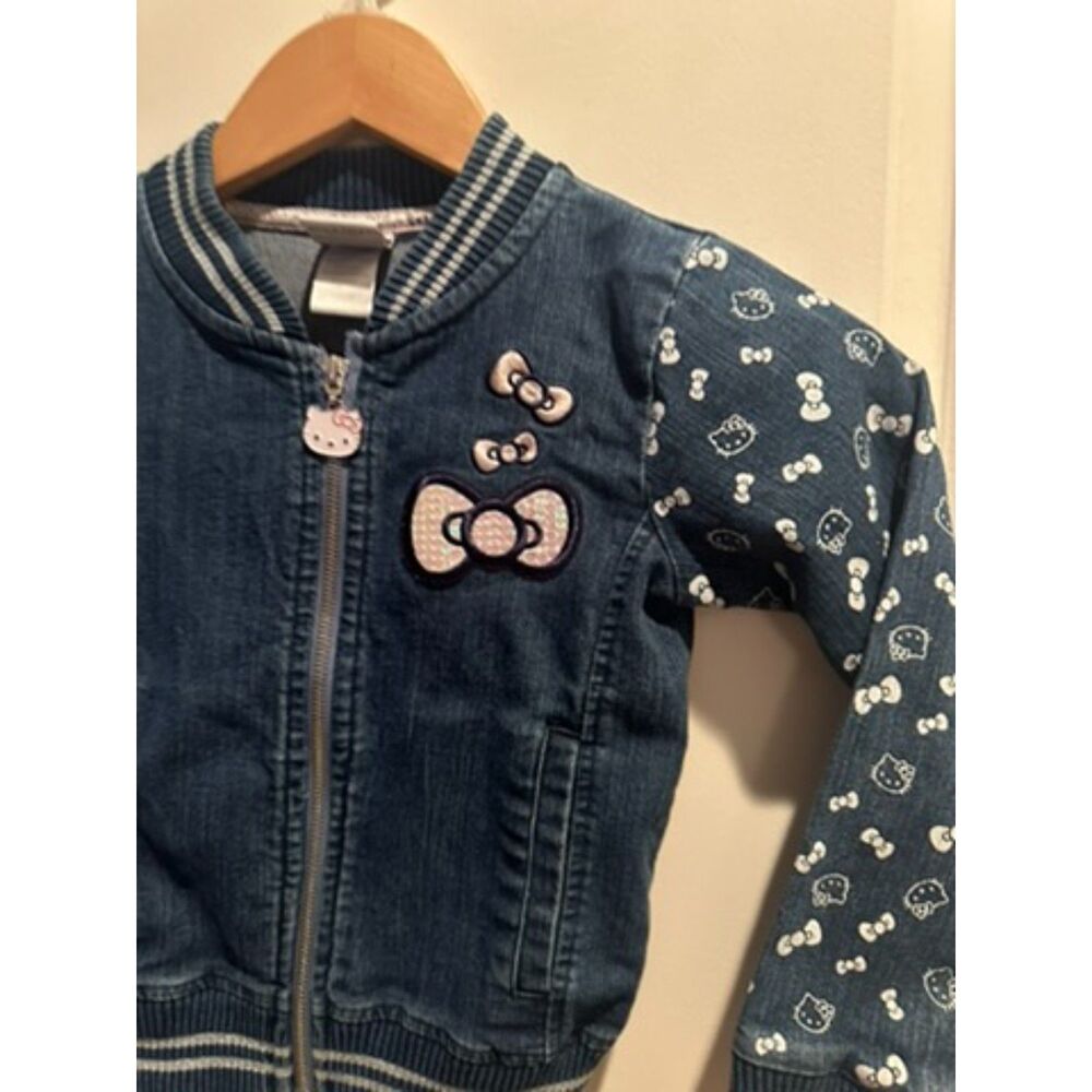 Hello Kitty Girl Jean Jacket Size 5 - Picture 8 of 11